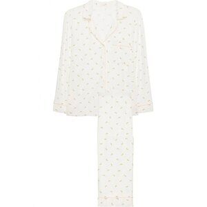 eberjey Watermelon Pajamas Set long sleeve top pants womens White (small) lounge